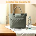 thumbnail image 2 of AUXDIQ 11L Insulated Cooler Bag Leakproof Cooling Tote Thermal Lunch Bag Green, 2 of 6