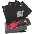 thumbnail image 1 of Juego de cartas de PVC impermeable para niños, juego de mesa de cartas, color negro y rojo, 1 of 1