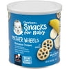 Gerber Snacks for Baby Teether Wheels, Banana Cream, 1.48 oz Canister (6 Pack)
