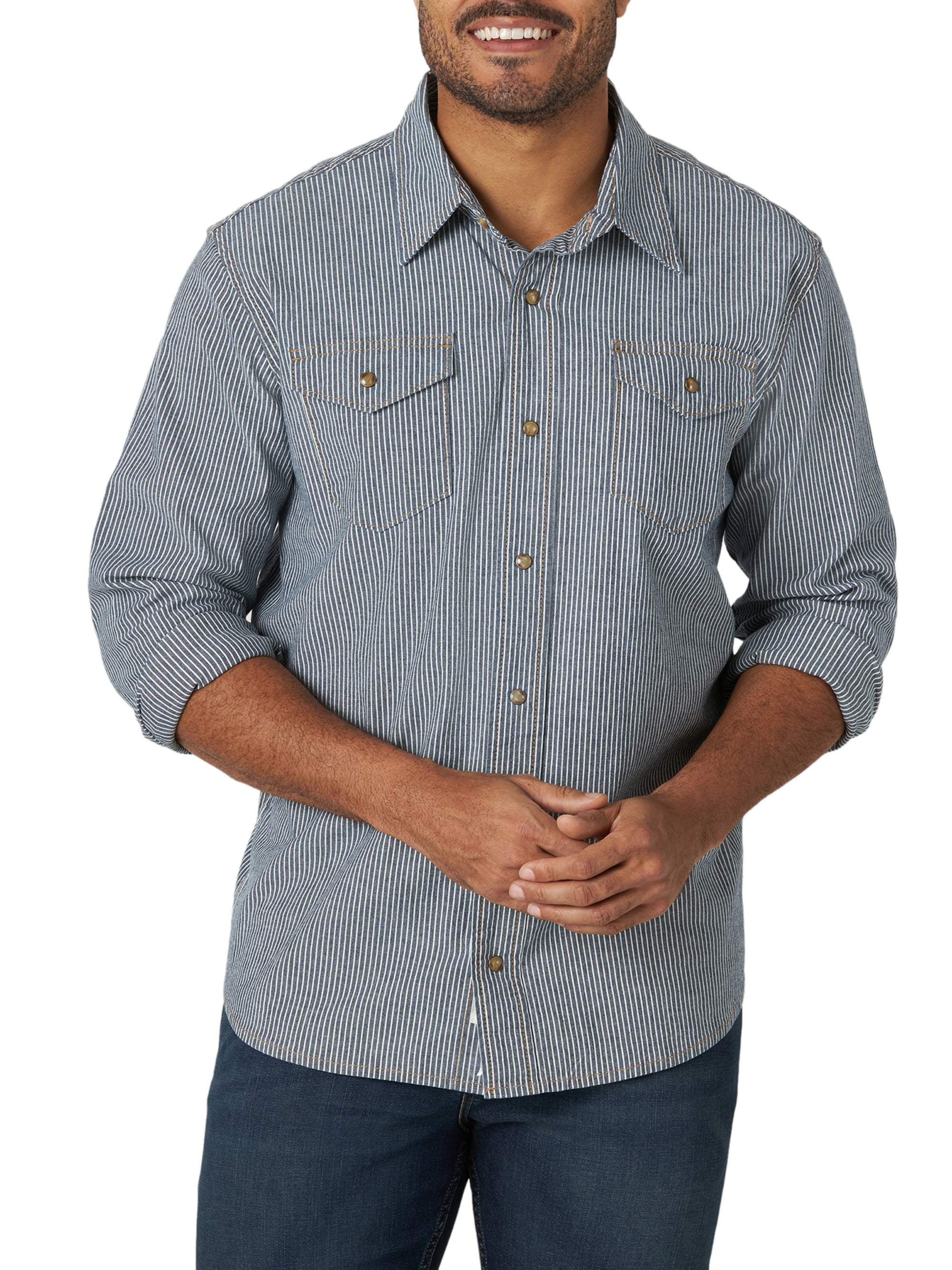 wrangler long sleeve denim shirts