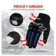 thumbnail image 3 of Guantes Proteccion Pantalla  Bloosom Táctil De Dedo Para Motocicleta Azul M, 3 of 4