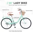 thumbnail image 2 of Ambifirner 26-Inch Pink Folding Bike – Steel Frame, Low-Step Design & V-Brake System for Women’s Garden & Urban Use, 2 of 8