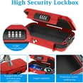thumbnail image 4 of Travel Portable Lock Box Digit Combination Lockbox Cash Box Mini Security Case with Removable Chain Portable Beach Box for Travel Beach Office Hotel Cars Dorms, 4 of 7