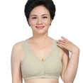 thumbnail image 2 of HVOBTTY Women's Front Closure Bra Wireless Senior Plus Size Cotton Tank Style Lightweight Comfortable Daily Wear, 2 of 3