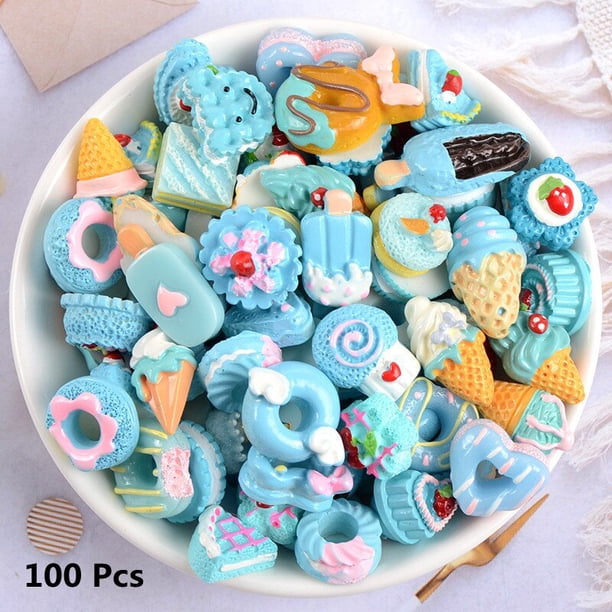 10/30/50/100 Uds. Kit de Material de caramelo cabujones planos de resina 3D adorno Apple Diy horquilla de boda accesorios Scrapbook Craft Tan Jianjun unisex