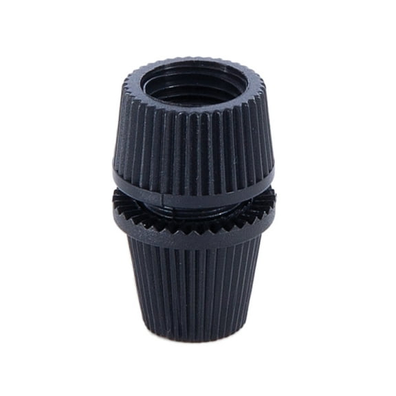 B&P Lamp® Black Plastic Knurled Edge Cord Bushing, Black
