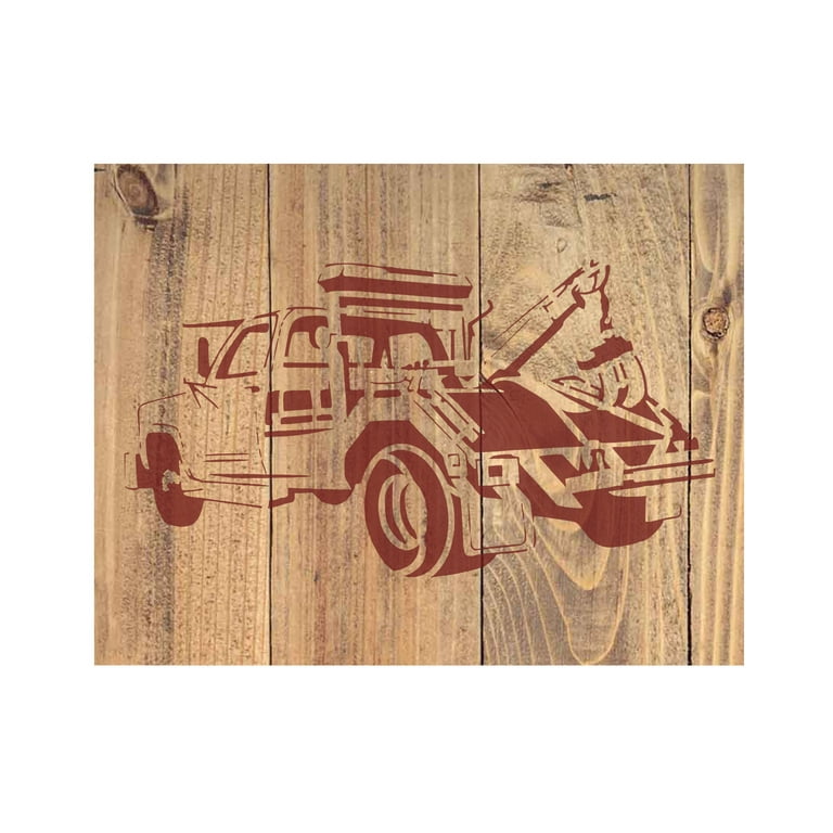 Tow Truck Stencil Template Reusable 8.5 x 11 Inches for Painting on Walls, Wood, Arts and Crafts by Stencilville - Walmart.com tow-truck-stencil-template-reusable-8-5-x-11-inches-for-painting-on-walls-wood-arts-and-crafts-by-stencilville-walmart-com