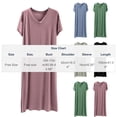 thumbnail image 6 of HAiming Women's V Neck Nightgowns Summer Comfy Loose Lounge Pajamas Flowy Short Sleeve Solid Color Classic Sleepwear, 6 of 6