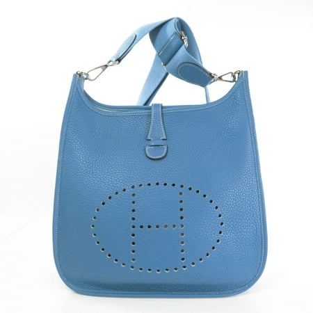 Hermes Evelyn 3 PM Blue Gene Shoulder Bag Taurillon Ladies