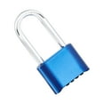 thumbnail image 2 of Ruiboury Coded Lock Replacement Anti-lost Waterproof Anti-rust 4 Digit Password Portable Cabinet Gate Padlock Locking Tool Long Blue, 2 of 6