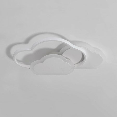 Modern LED Ceiling Light White Cloud Ceiling Light Three-Color Temperature Adjustable Cartoon Ceiling Light Close to The Ceiling Light Fixture for Living Room Bedroom Children’s Room LED Chandelier