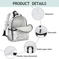 thumbnail image 4 of Football and Tennisball White Pattern Cute School Backpack Bag for School with Padded Back and Adjustable Shoulder Straps 15.25"x11.5"x5.25", 4 of 5