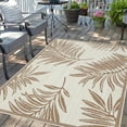 thumbnail image 2 of Indoor/Outdoor Area Rug/ Runner/ Doormat- Black&Gray & Ivory&Blue&Natural&Black & Red & Taupe Ivory&Green Color -Machine Washable, Weather and UV Resistant-Liana Ivory & Taupe Ivory&Green 10'5''x13', 2 of 5