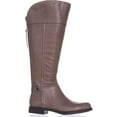 thumbnail image 4 of Womens Franco Sarto Christine Wide Calf Riding Boots, Taupe Leather, 4 of 6
