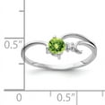 thumbnail image 2 of Primal Gold 14 Karat White Gold 4mm Peridot and AAA Diamond Ring, 2 of 4