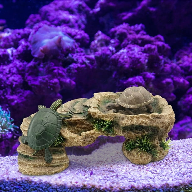 para tomar el sol de tortuga, rampa de escalada en roca, decoración de paisajismo, muelle de resina, terraza de , piedra, Reptiles, M