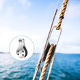 thumbnail image 2 of SURJDE 5 PCS Sailing Pulley Block Heavy Duty Stainless Steel Single Pulley Block Removable Pin Pulley Block Sailing Pulley Systems Wire Rope Pulley Nylon Roller Pulley Block for Sailboat Gym, 2 of 6