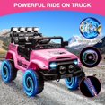 thumbnail image 5 of Huisuilinss 12V Ride On Truck with Remote Control,Electric UTV Car,Ride On Toys Car with 5MPH Max Speed,Accelerator Pedal,Treaded Tires,Steering Wheel,Music and Story for Kids Ages 2-8, 5 of 8