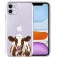 thumbnail image 1 of WIRESTER Soft TPU Clear Case Slim Protective Cover for Apple iPhone 11 6.1" 2019 (NOT FIT Apple iPhone 11 Pro 5.8 inch or Apple iPhone Pro Max 6.5 inch), Brown Spot Cow, 1 of 4