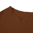 thumbnail image 5 of ZHYou Summer Short Sleeve Dresses for Women Flowy Ruffle Hem Lightweight Plus Size V Neck Cute Dresses,Brown,Size S, 5 of 7
