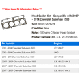 thumbnail image 2 of Head Gasket Set - Compatible with 2007 - 2014 Chevy Suburban 1500 2008 2009 2010 2011 2012 2013, 2 of 2