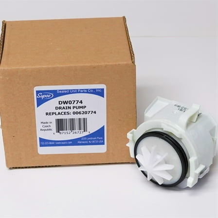 Supco Dishwasher Drain Pump for Bosch, AP5326239, 00620774, DW0774