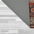 thumbnail image 5 of Washable Skid-Resistant Area Rug Geometric Red 8' x 11', 5 of 9