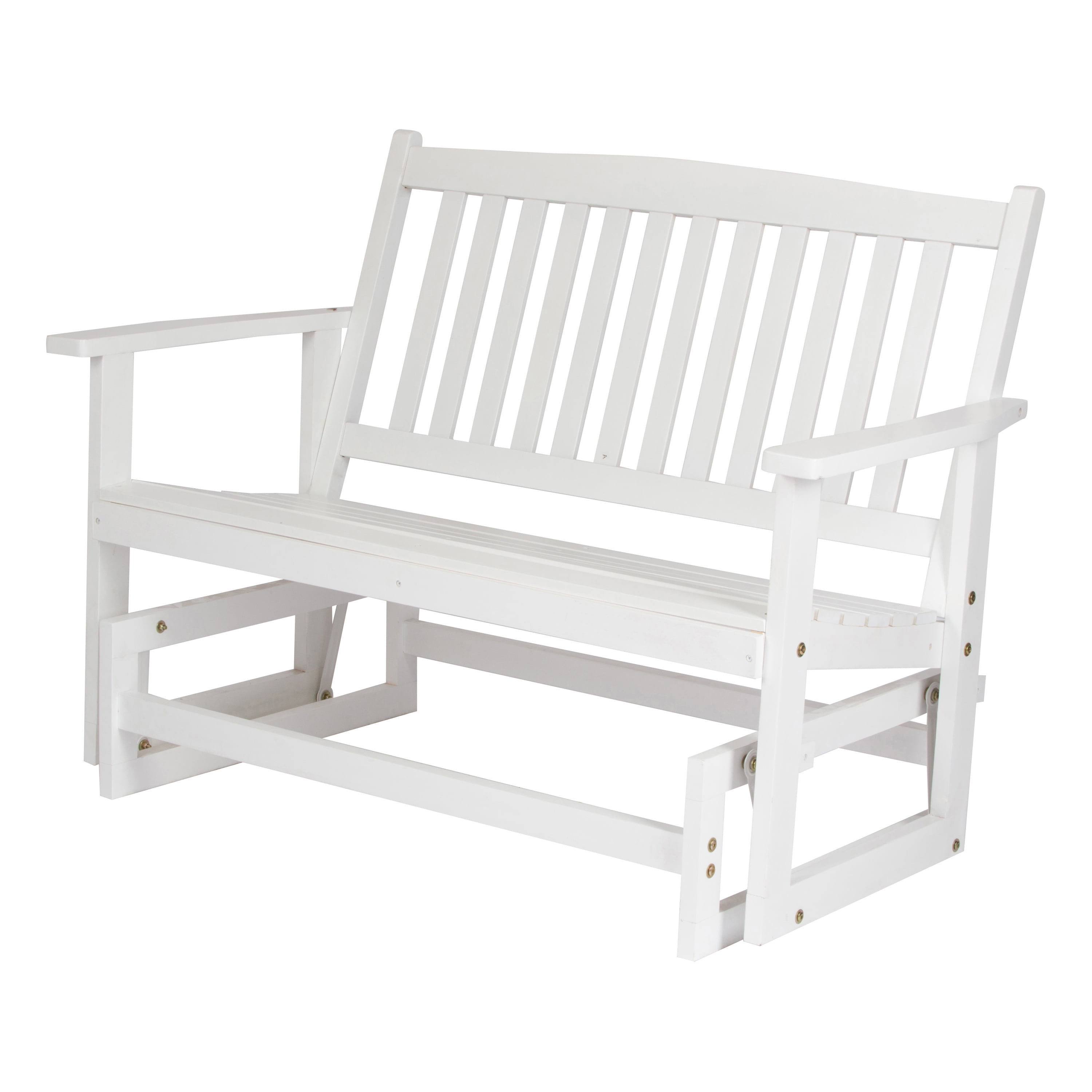 Shine Company Torrey Outdoor Glider Loveseat White
