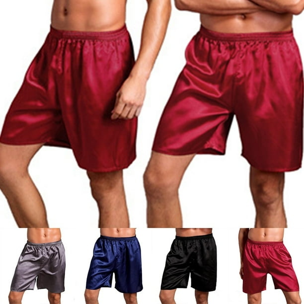 Men Casual Home Nightwear Silk Satin Pajamas Shorts Pyjamas Pants Sleep Bottoms Walmart