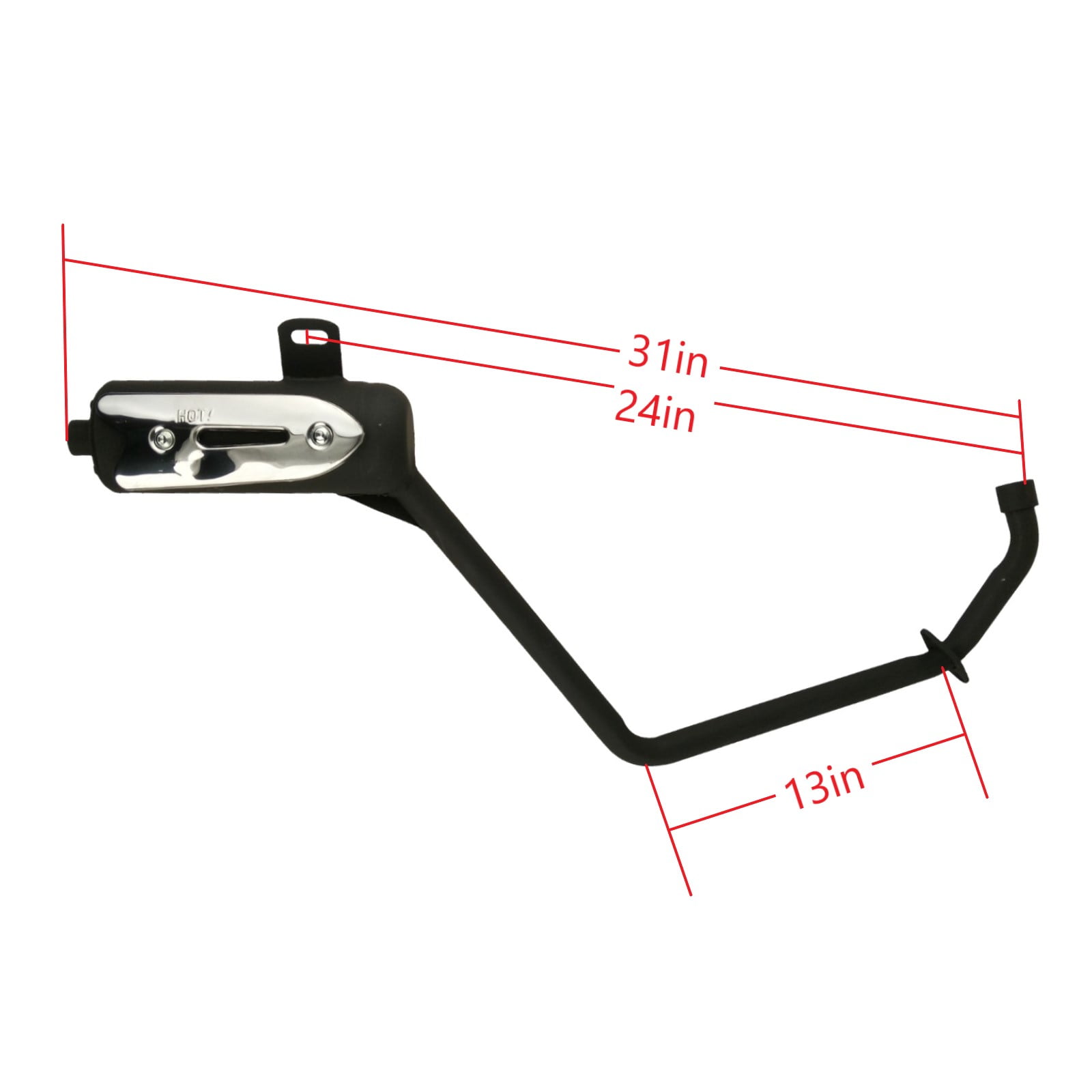 Complete OEM Exhaust Muffler System for 110cc 125cc ATVs Utility Style Quad Dirt Bike Buggy for TaoTao TForce 110D 125D Peace ATA Coolster 3050D 3125R-3125XR8U 3125XR8 Kodiak-HD Vitacci Models