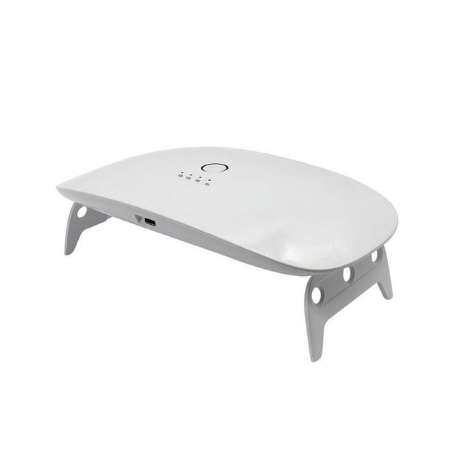 Secador de uñas UV LED Mini lámpara Luz de curado portátil para esmalte de uñas en gel, 6w (Blanco)