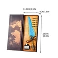 thumbnail image 2 of Vintage Quill Pen Glass Dip Pen Set with Ink and Letter Opener for Calligraphy Lovers, 2 of 3