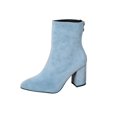 thumbnail image 2 of Lepsheexh Shoes for Women Autumn Winter Round Toe Chunky High Heel Fashionable Casual Short Tube Ankle Boots Versatile Daily Footwear, 2 of 9