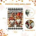 thumbnail image 2 of Fall Gnome Garden Flag 12×18 Inch Double Sided Burlap Gnome Welcome Autumn Pumpkin Flags Fall Leaves Harvest Country Seasonal Outdoor Vintage Decor Happy Thanksgiving Halloween Flag, 2 of 6
