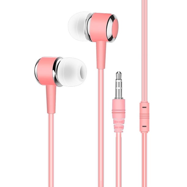 Audífonos intrauditivos universales Audífonos Audífonos de música Audífonos de 3,5 mm (rosa)