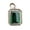 emerald, variant on Solid 925 Sterling Silver Pendant For Women Men, Genuine Citrine Faceted Yellow Gemstone Unique Handcrafted November Birthstone Pendant