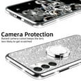 thumbnail image 3 of for Samsung Galaxy A16 5G Case with Ring Kickstand Lanyard Shockproof Protection Phone Case Cute Soft TPU Glitter Cover for Girls Women Men - Silver, 3 of 7