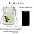 thumbnail image 2 of OIDERY Lightweight Women's Shoulder Bag Crossbody Bags for Women Clock Butterfly Floral Motif Holiday Customized Gift PU Leather Phone Bags, 2 of 12