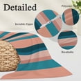 thumbnail image 3 of Blue Pink Striped Pillow Covers 16"x24", Farmhouse Stripe Soft Brushed Microfiber Breathable Throw Pillow Covers, Pillowcase with Zipper for Couch Sofa Bedroom Living Room, 3 of 9