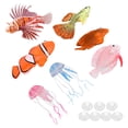 thumbnail image 3 of Fish  Floating Decorations, Aquarium Artificial Silicone Fish Set Natural  Effect Adjustable  For Saltwater For Freshwater, 3 of 8