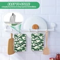 thumbnail image 4 of Yayeee Pot Holders Kitchen Heat Resistant with Pockets 7"x9.8" Cotton Oven Cooking Hot Pads, Light Green Camouflage Design, 4 of 7