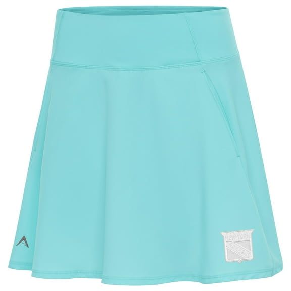Women's Antigua Powder Blue New York Rangers White Logo Chip Skort