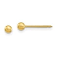 thumbnail image 1 of Quality Gold 10E 3 mm 24K Non Metal Plated Inverness Ball Post Earrings, Pair, 1 of 1