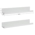thumbnail image 4 of Kate and Laurel Mezzo Modern Metal Floating Shelves, Set of 2, 24, White, Photo Display Ledge, 4 of 7