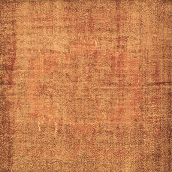 Ahgly Company Indoor Square Abstract Brown Contemporary Area Rugs, 6' Square