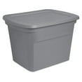 thumbnail image 1 of Sterilite 68 Liter Tote, Plastic Storage Bin with Snap-on Lid, Stackable, Gray, 1 of 8