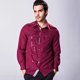 thumbnail image 3 of Camisa de manga larga slim fit para hombre: poliéster transpirable, bolsillo en el pecho, camisa informal/deportiva para exteriores, 3 of 7