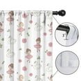 thumbnail image 4 of Blackout Kids Curtains,White Ballerina Swan Pattern Childrens Insulated Curtains Set Of 2,Bedroom Essentials,Toddler Room Decor 52"x84", 4 of 5