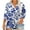 Blue, variant on Womens Tops 3/4 Sleeve Floral Printed V-Neck Casual Plus Size Blouse Top Purple L,Tops for Women