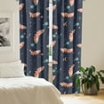 thumbnail image 2 of Ambesonne Lunar Moth Curtains, Starry Night Wings Retro, Pair of 28"x95", Dark Indigo Burnt Sienna, 2 of 5